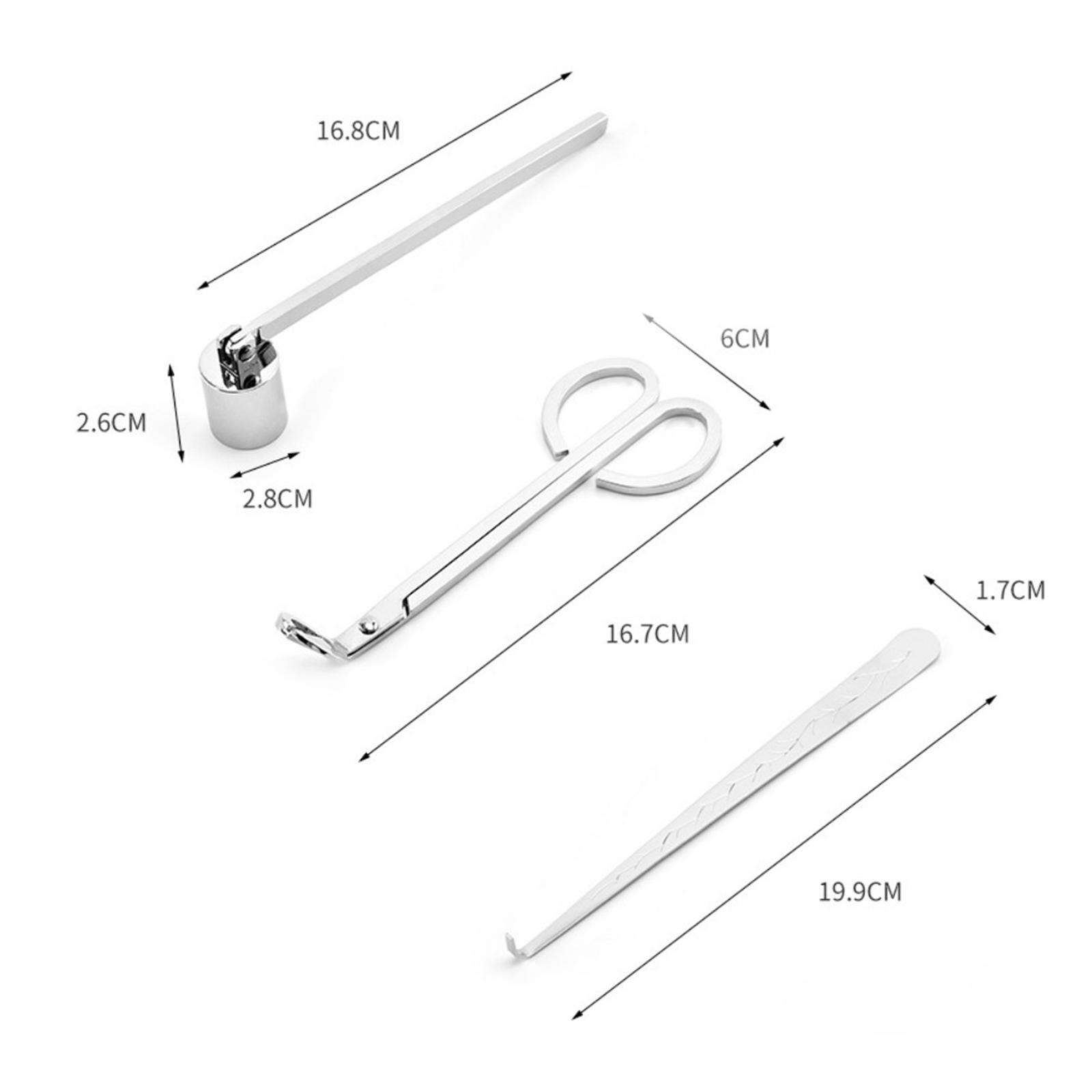 Wick Dipper Tool - 3-in-1 kaarsaccessoireset: lont, kaarslontdopper, kaarslont, duurzame